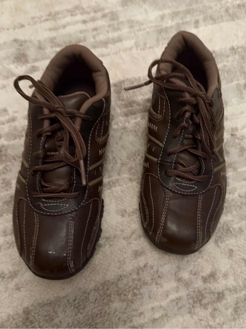 Clipper Boys Brown Leather Lace-Up Shoes Size 13W Dress Shoes